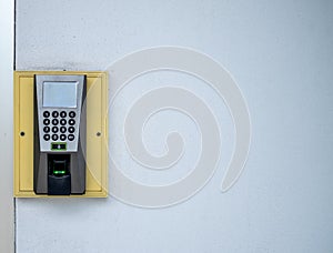 A finger scan access control system to lock and unlock doors