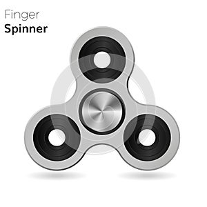 Finger spinner realistic vector toy 3d