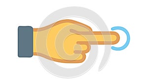 Finger Tapping or Clicking Touch Interaction Icon, vector design Generative AI
