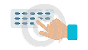 Finger Tapping on Digital Display, Touchscreen Interaction, vector design Generative AI