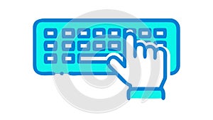 Finger Tapping Touchscreen, Digital Interaction, vector design Generative AI