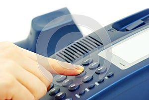 Finger with telephone keypad