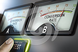A B Testing or Split Test,Webpage Comparison and Optimization photo