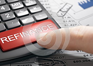 Refinancing debt, loan or mortgage. Bad credit repair photo