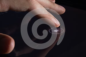 Finger Touch Key Button Lock Screen Tablet Interface DIgital Unlock