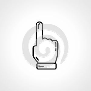 Finger touch outline icon, Finger point icon