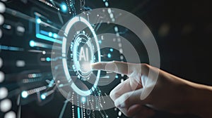 Finger Touching Digital AI Interface