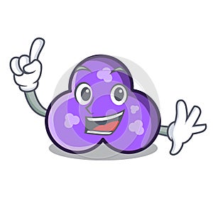 Finger trefoil mascot cartoon style