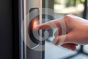 Finger using biometric scanner for secure access