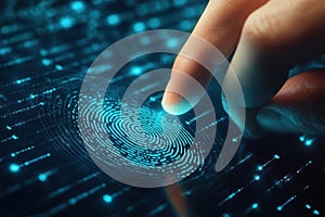 Finger using biometric scanner for secure access