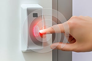 Finger using biometric scanner for secure access