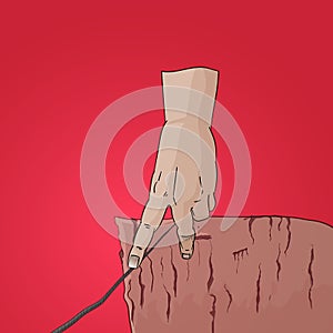 Finger walk on string cliff vector