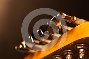 Fingerboard guitar closeup