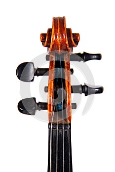 The fingerboard violin on a white background