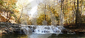 Fingerlakes countryside waterfall during Autumn