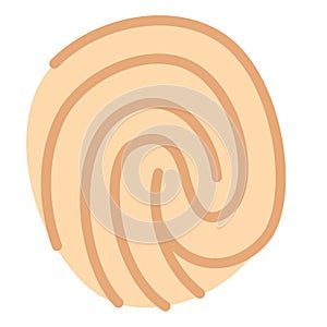 Fingermark fingerprint single isolated icon with flat style