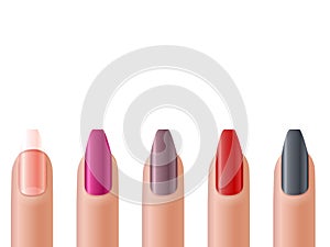 Fingernail manicure set