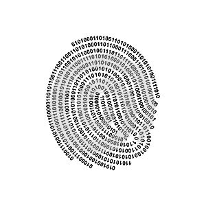 Fingerprint abstract modern vector icon