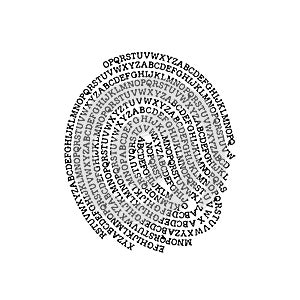 Fingerprint abstract modern vector icon
