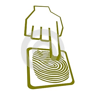 Fingerprint access icon