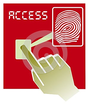 Fingerprint access illustration