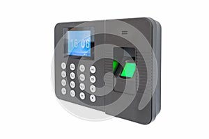 Fingerprint attendance machine isolated