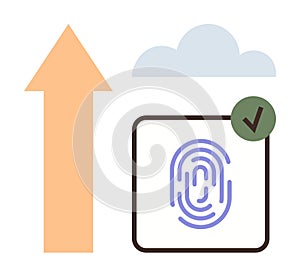 Biometric Authentication and Data Protection Concept with Cloud Storage and Security Check