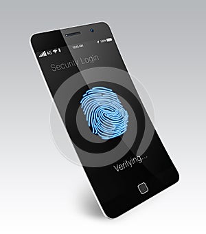Fingerprint authentication for smart phone photo