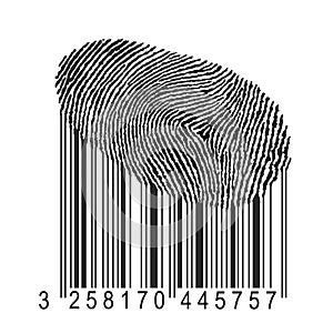 Fingerprint with bar code