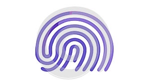 Fingerprint Biometric Icon, Security and Identity Verification, vector design Generative AI