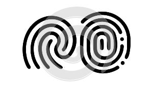 Fingerprint Biometric Icon Vector Set, vector design Generative AI