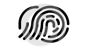 Fingerprint Biometric Scan, Security Identity Access, vector design Generative AI