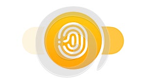 Fingerprint Biometric Security Icon for Authentication, vector design Generative AI