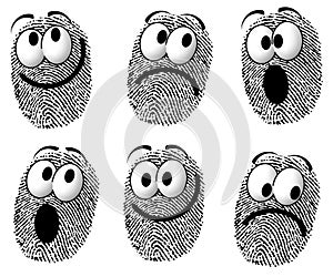 Fingerprint Cartoon Faces