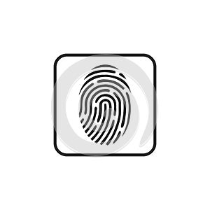 Fingerprint icon vector design symbol