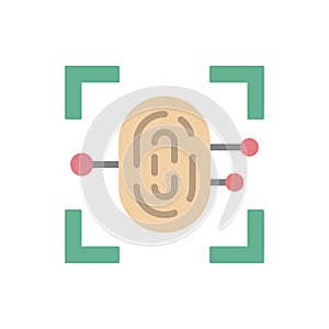 Fingerprint cyber attack icon. Simple color vector elements of hacks icons for ui and ux, website or mobile application
