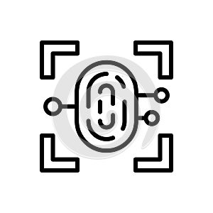 Fingerprint cyber attack icon. Simple line, outline vector elements of hacks icons for ui and ux, website or mobile application