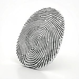 Fingerprint 3D icon illustration