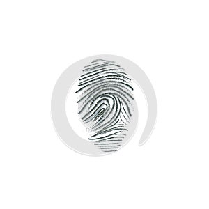 Fingerprint dactylogram finger-mark vector illustration