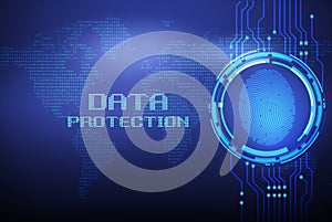 Fingerprint and data protection on digital screen