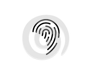 Fingerprint element. Thumbprint isolated on background. Fingermark symbols. Vector stock.