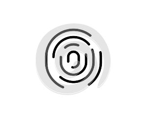 Fingerprint element. Thumbprint isolated on background. Fingermark symbols. Vector stock