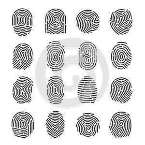Fingerprint icon set