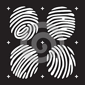 Fingerprint icon set