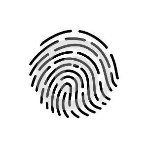 Fingerprint icon vector set. Dactylogram illustration sign collection. Security symbol. Password logo.