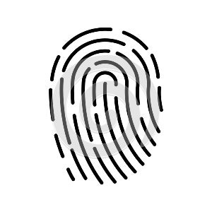 Fingerprint icon vector set. Dactylogram illustration sign collection. Security symbol. Password logo.