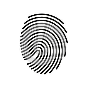 Fingerprint icon vector set. Dactylogram illustration sign collection. Security symbol. Password logo.