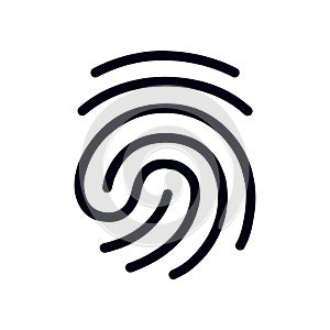 Fingerprint icon vector set. Dactylogram illustration sign collection. Security symbol. Password logo.