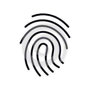 Fingerprint icon vector set. Dactylogram illustration sign collection. Security symbol. Password logo.