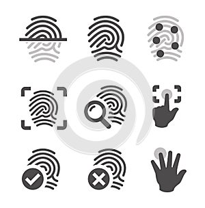 Fingerprint icons